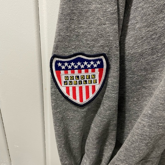 Ebbets Field Flannels Hooded Sweatshirt Grey Medium USA Made Minneapolis Millers - Picture 2 of 7